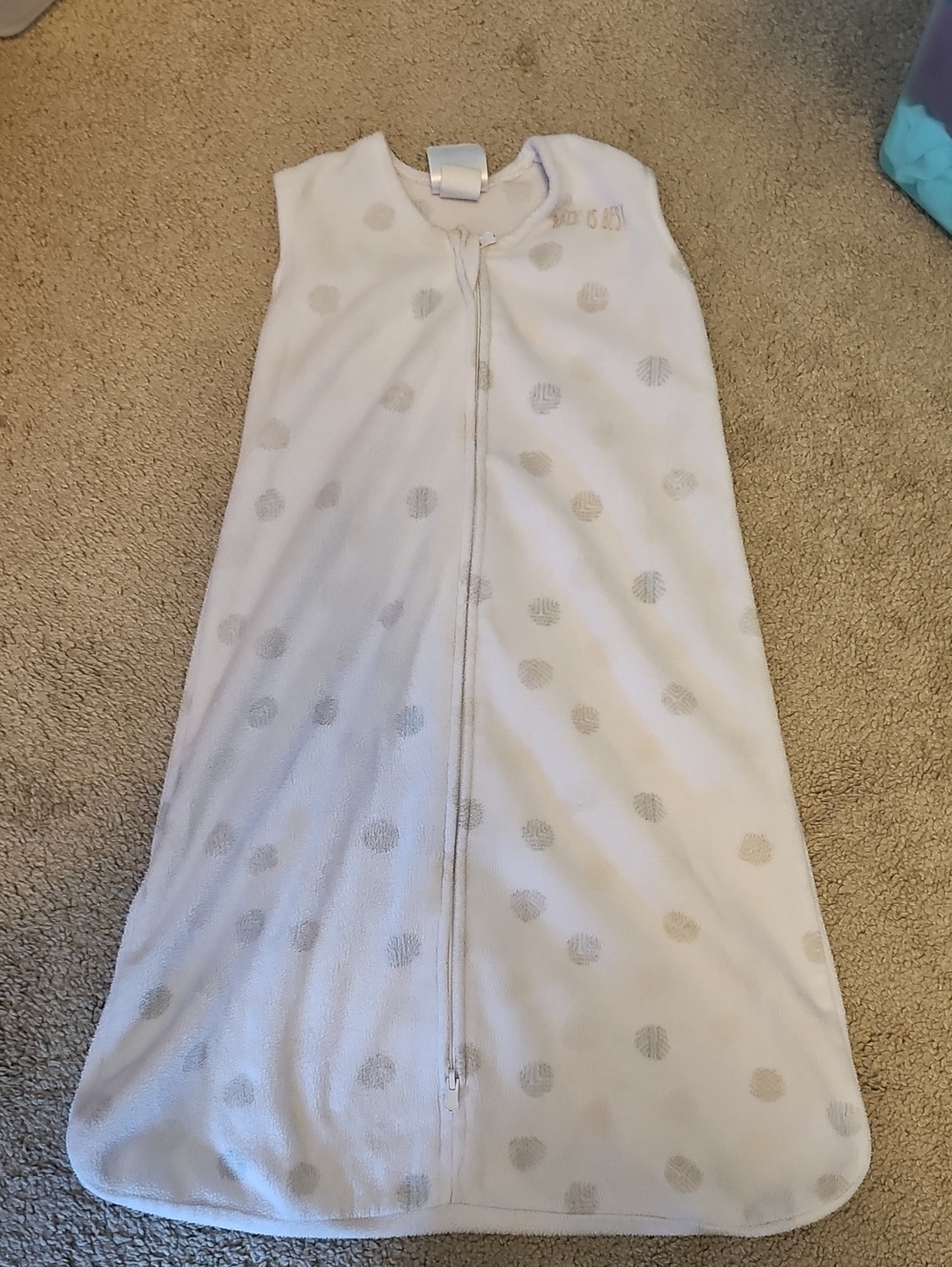 Halo White Sleep Sack with Silver Dot Print